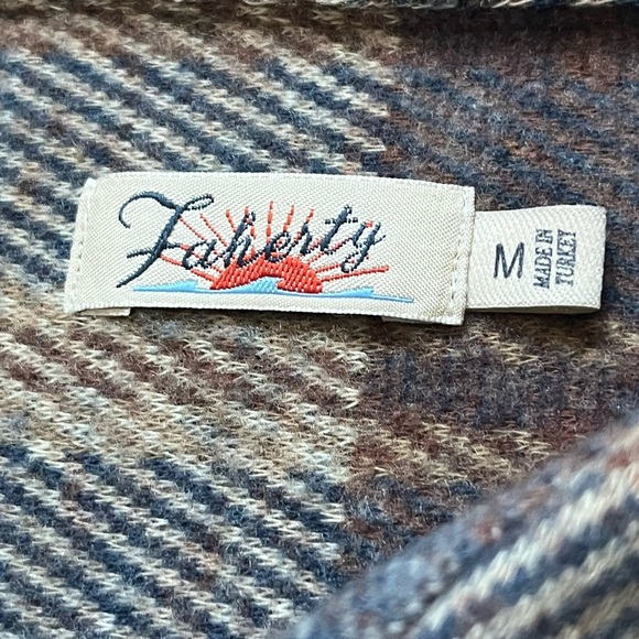 Faherty Bozeman Plaid Legend Women’s Sweater Shirt Medium - Picture 3 of 13